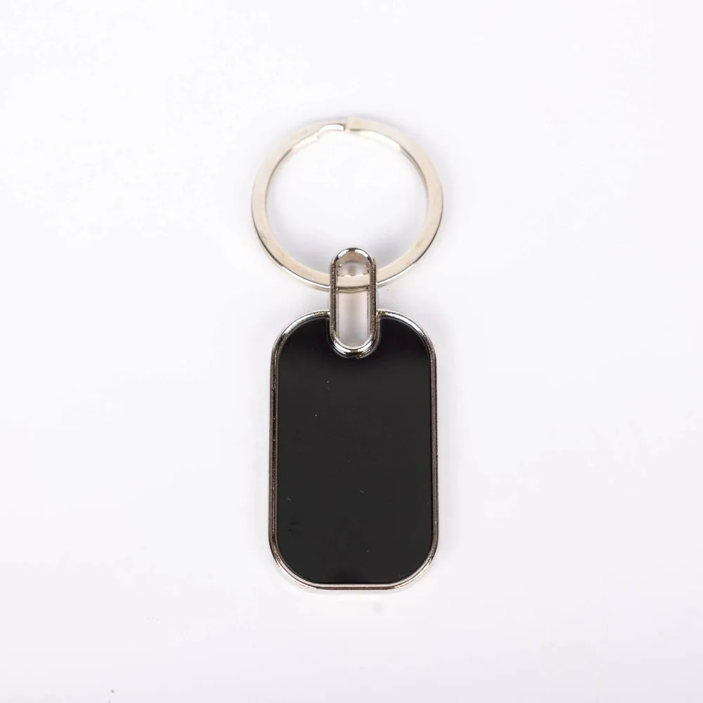 Oval Metal Keychain